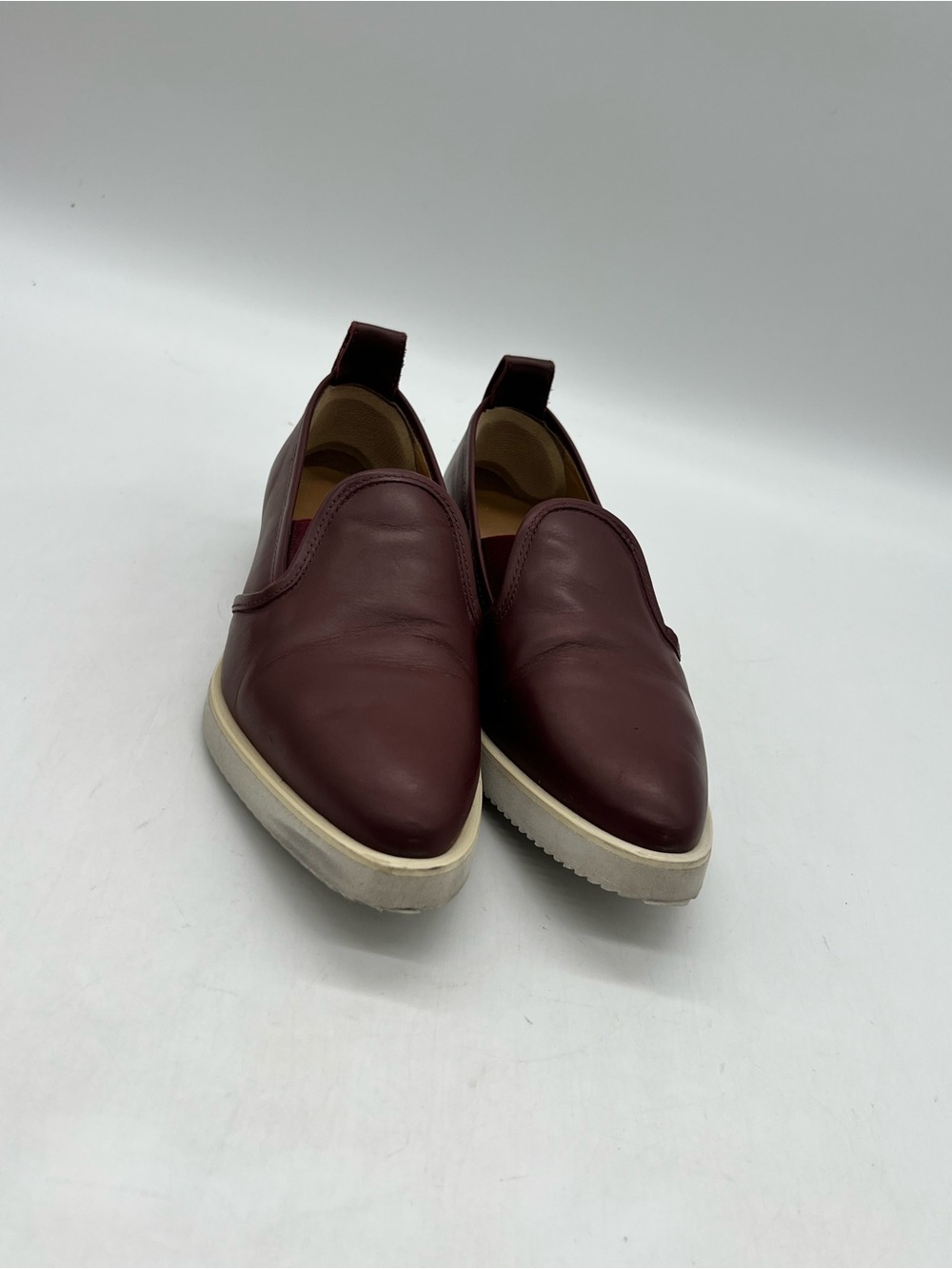 Everlane Oxblood Women’s Sz 7.5 Burgundy Italian Leather Modern Loafers Shoes
